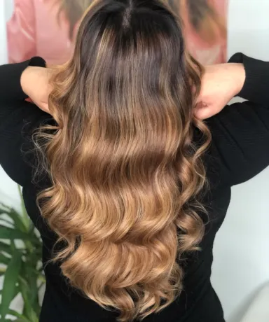 Ejemplo de tratamiento de mechas balayage